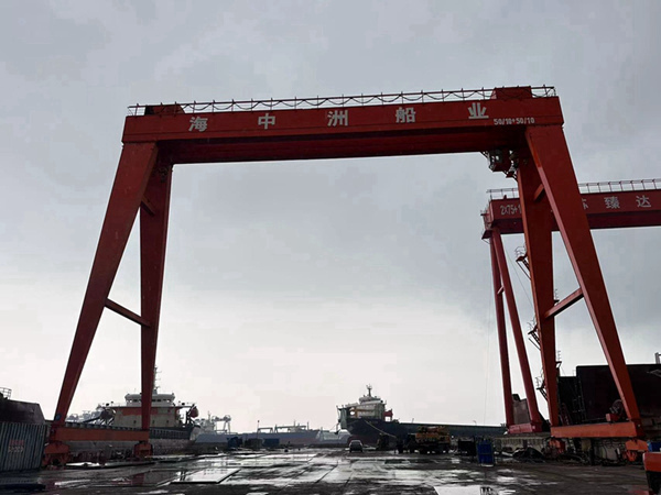 浙江寧波造船門式起重機廠家造船門式起重機多維度吊運作業