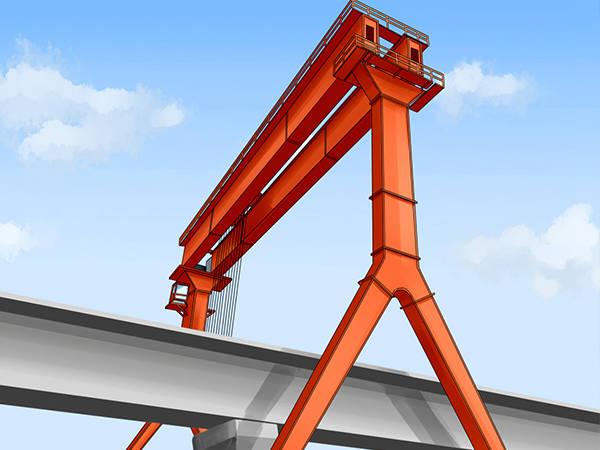 安徽蚌埠龍門吊廠家ME80+80T輪胎式龍門吊發(fā)往湖北