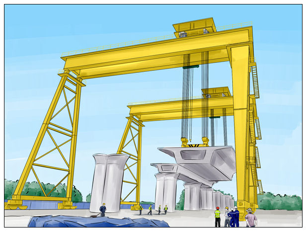 湖南長沙龍門吊生產(chǎn)廠家60噸梁場龍門吊價格