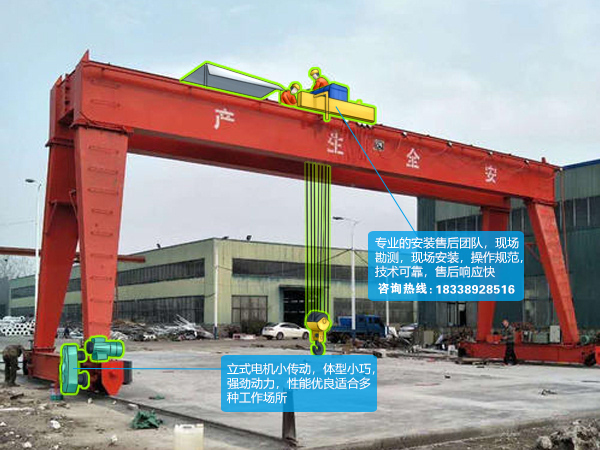 陜西商洛地鐵出渣起重機結構介紹